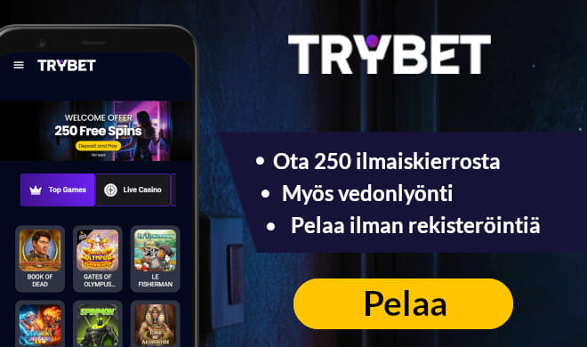 Lue TryBet Casino arvostelu ja ota uuden pelaajan etu.