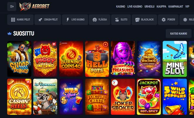 Hanki omia Aerobet Casino kokemuksia.