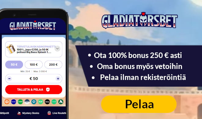 Lue Gladiatorsbet Casino arvostelu ja ota haluamasi bonus.