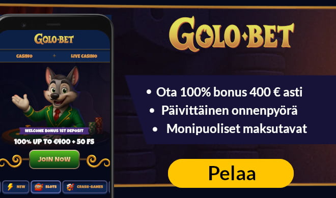 Lue Golobet Casino arvostelu ja ota bonus.