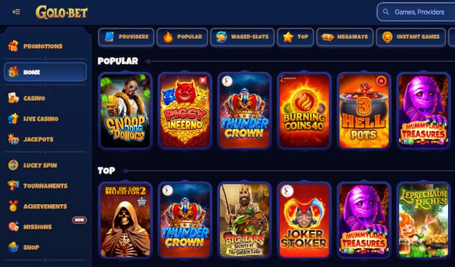 Hanki omia Golobet Casino kokemuksia rekisteröitymällä kasinolle.