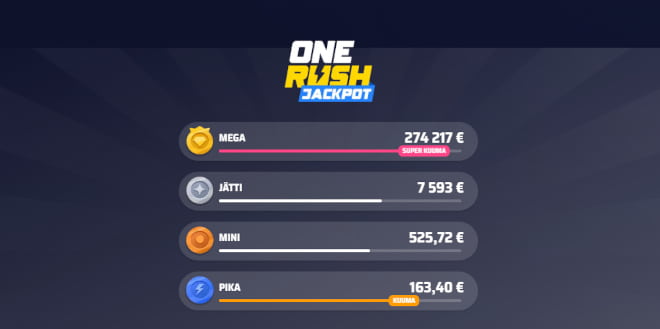 OneRush Casino kampanjat sisältävät jättipotteja.