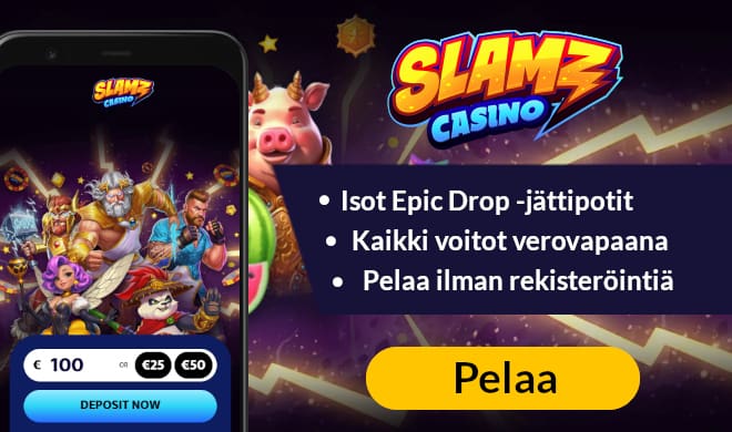 Lue Slamz Casino arvostelu ja pelaa pikana.