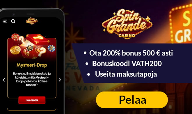 Lue SpinGrande Casino arvostelu ja ota uuden pelaajan bonus.