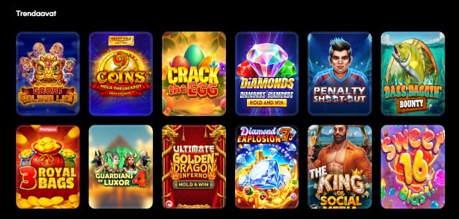 Testaa SpinGrandeCasino pelit.