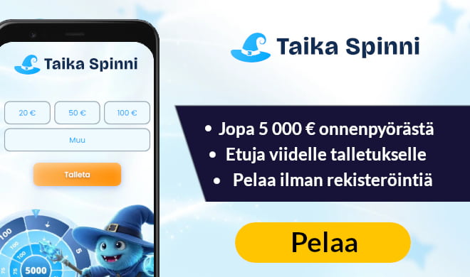 Lue TaikaSpinni Casino arvostelu ja pyöräytä onnenpyörää.
