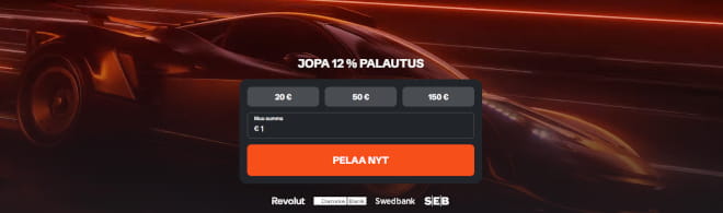 Kaistakasino talletus on minimissään vain 1 €.