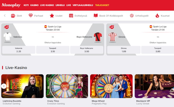 Hanki Monoplay Casino kokemuksia talletusbonuksen kera.