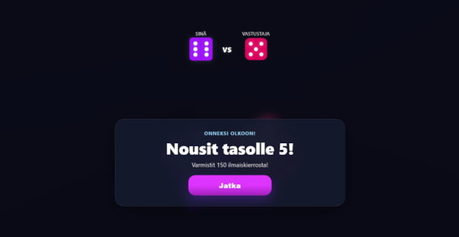 Lunasta kierrätysvapaa Noppa kasino bonus heti ensitalletuksella.