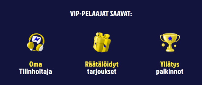 QuickzCasino kampanjat sisältävät etuja myös VIP-pelaajille.