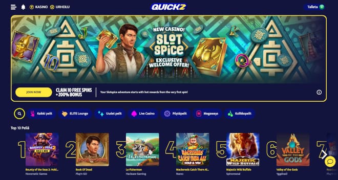 Hanki Quickz Casino kokemuksia ilman rekisteröitymistä.