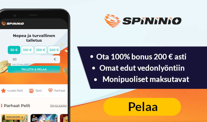 Lue Spininio Casino arvostelu ja valitse haluamasi bonus.