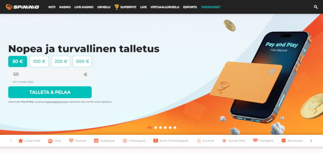 Spininio Casino kokemuksia voi hankkia myös ilman rekisteröitymistä.