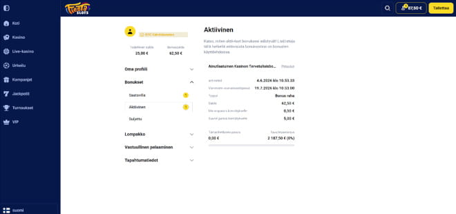Meidän FiestaSlots kokemuksia siivitti tervetulobonus.