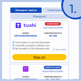 Valitse Mansaaren casino listaltamme.