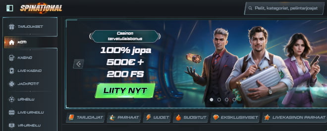 Hanki omia Spinational Casino kokemuksia ja ota bonukset.