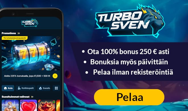 Lue TurboSven Casino arvostelu ja valitse bonus.