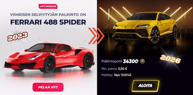 Uudet kasinokampanjat voivat tarjota vaikka autoa palkintona.