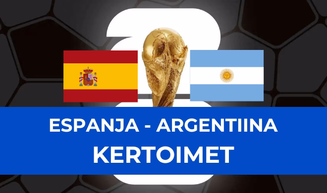 Espanja vs Argentiina kertoimet.