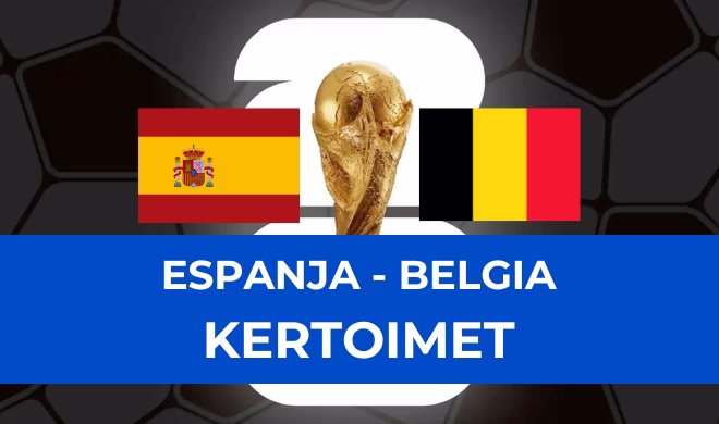 Espanja - Belgia kertoimet.