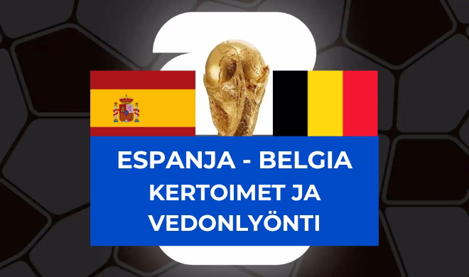 Espanja – Belgia kertoimet Jalkapallon MM-kisat 2026
