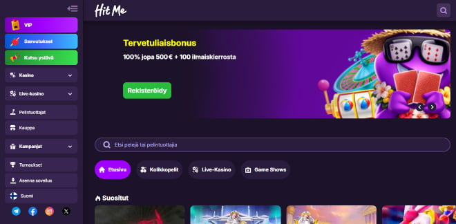 Hanki omia HitMe Casino kokemuksia.