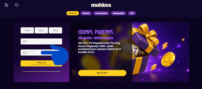 Hanki omia Muhkee Casino kokemuksia.