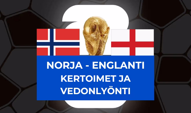 Norja – Englanti kertoimet Jalkapallon MM-kisat 2026