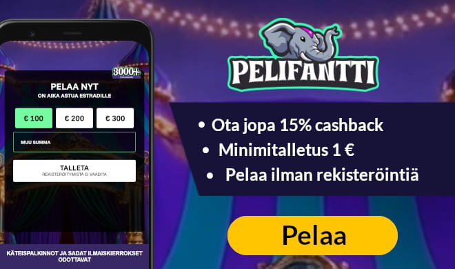 Lue Pelifantti Casino arvostelu ja hyödynnä pelaajaedut.