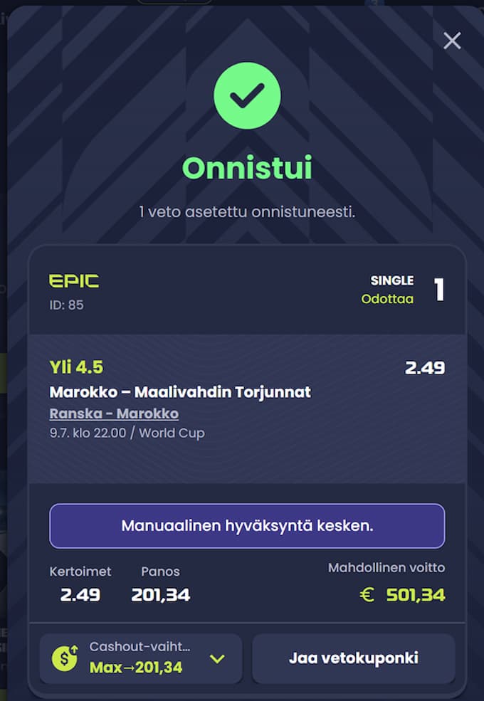 ranska marokko yli 4 torjuntaa lyöty veto