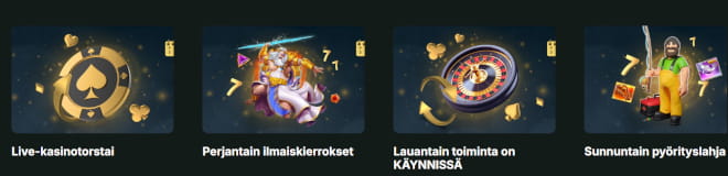 SpinStagCasino kampanjat tarjoaa joka viikonpäivälle jotain.