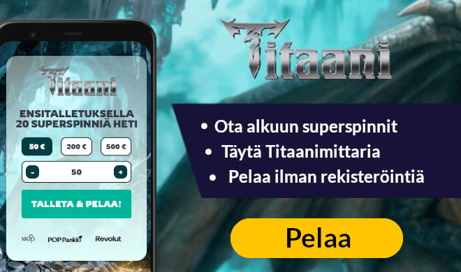 Lue Titaani kasino arvostelu ja ota uuden pelaajan etu.