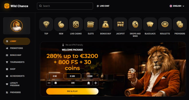 Hanki omia WildChance Casino kokemuksia pikana.