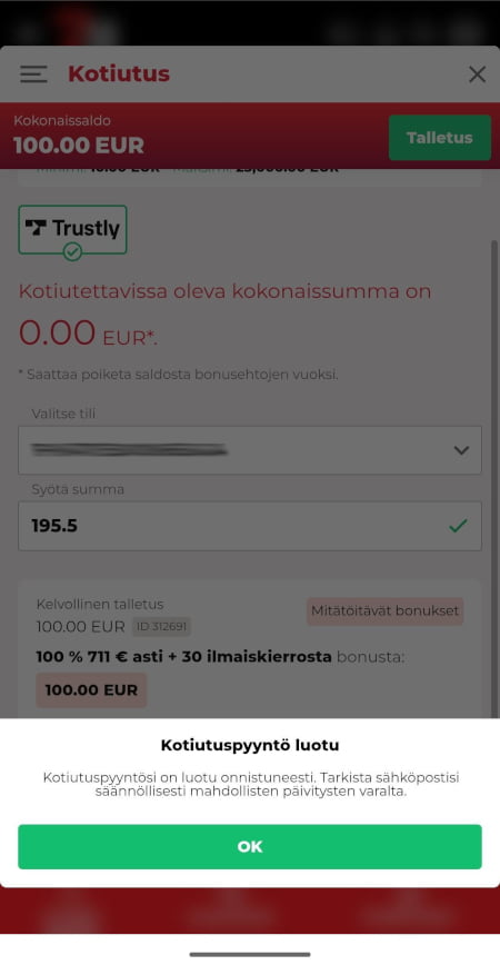 Meidän 711 Casino kotiutus näkyi muutamassa minuutissa pankkitilillä.