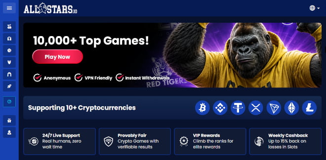 Hanki omia AllStars Casino kokemuksia ison pelivalikoiman myötä.