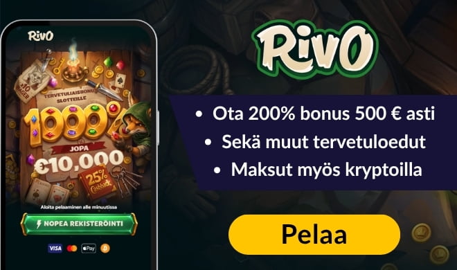 Lue Rivo Casino arvostelu ja ota iso bonus.