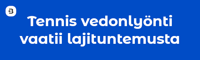 Tennis vedonlyönti vaatii lajituntemusta.