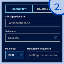 Avaa pelitili.