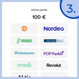 Vahvista siirto ohjeiden mukaan.