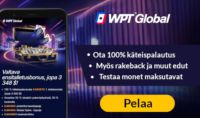 Lue WPT Global arvostelu ja ota tervetulobonus.