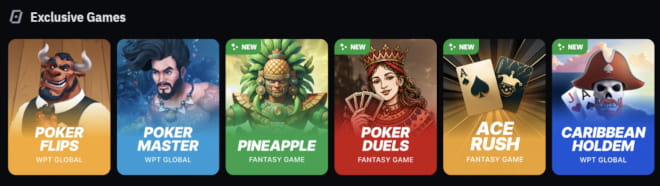 WPTGlobal Casino pelit sisältävät myös pelejä, joita et muualta löydä.