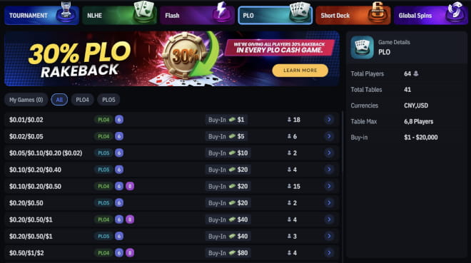 WPTGlobal pokeri tarjoaa esimerkiksi rakebackia.