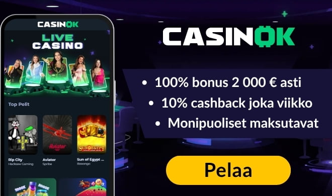 Lue CasinOK arvostelu ja ota iso talletusbonus.