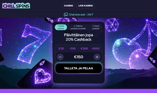 Hanki omia ChillSpins Casino kokemuksia.