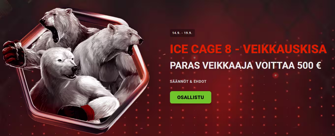 coolbet ice cage 8 veikkauskisa
