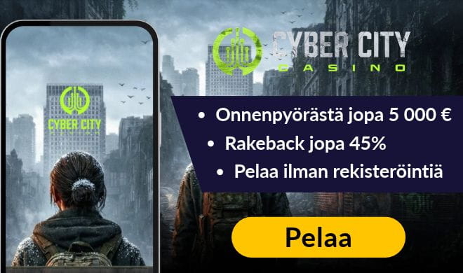 Lue CyberCity Casino arvostelu ja ota bonus kasinolle tai pokeriin.