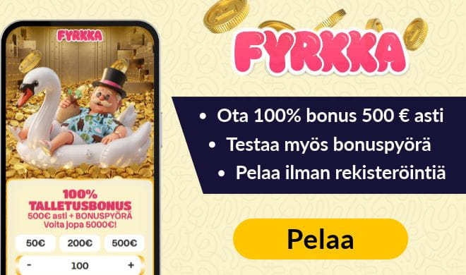 Lue Fyrkka kasino arvostelu ja ota tervetulobonukset.