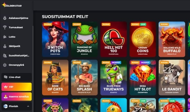 Hanki omia Golden Star Casino kokemuksia hyvien etujen kera.