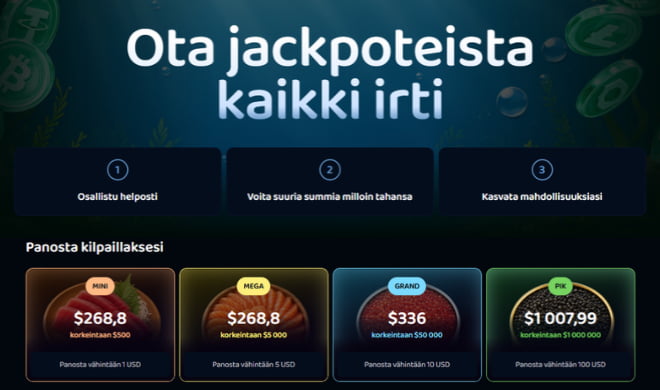 PikeCasino pelit sisältävät myös jättipotteja.